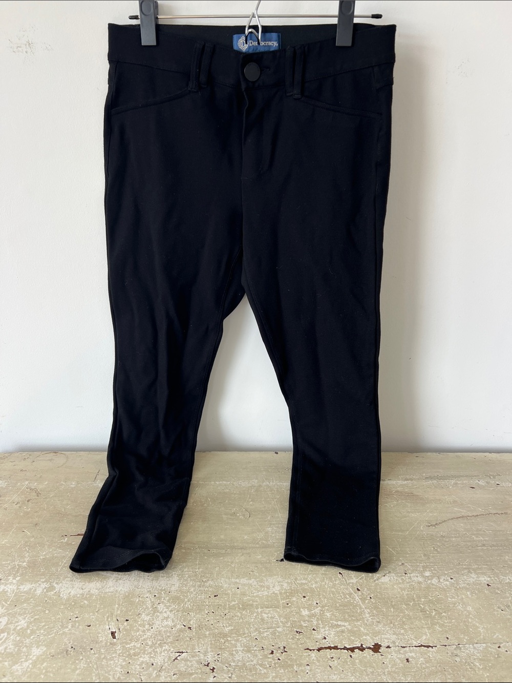Democracy Absolution Black Skinny Leggings Back Pockets Size 8